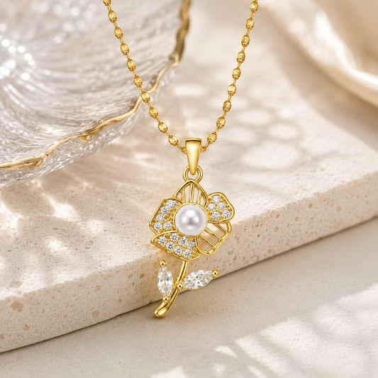 Flora Pearl Charm Pendant