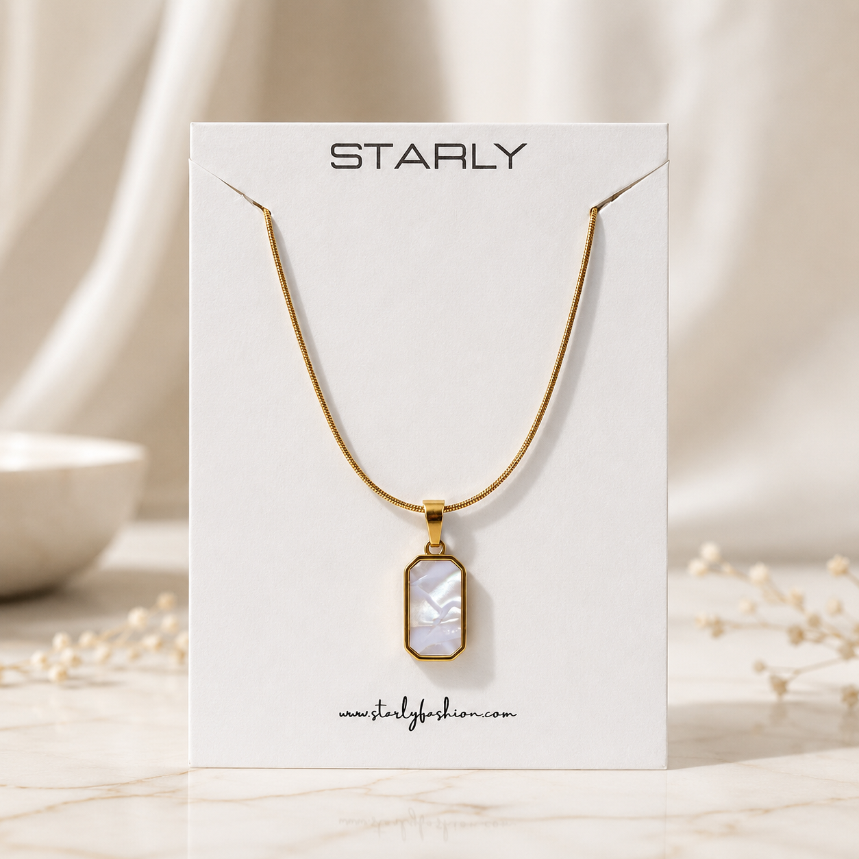 Romero Crystal White Necklace